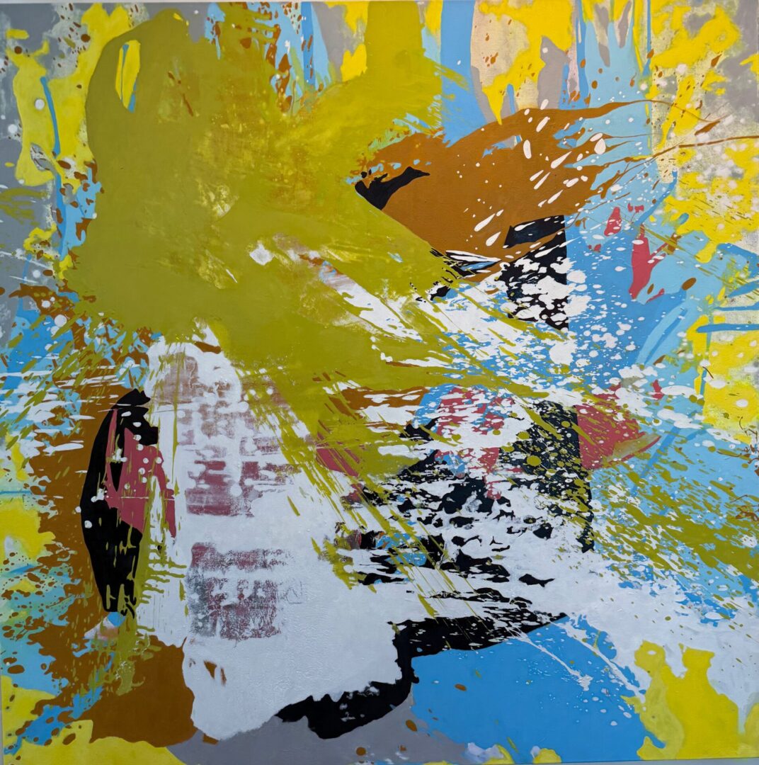 Dynamic multicolored abstract expressionism