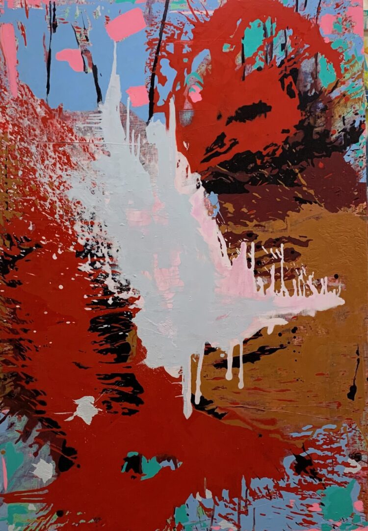 Abstract painting with vibrant colors