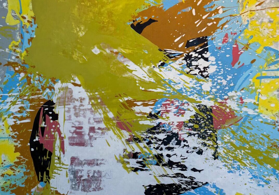 Dynamic multicolored abstract expressionism